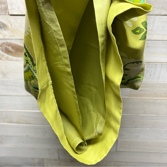 Ann Taylor Dress Womens 4 Green Floral Sleeveless V Neck Lined Side Zip Sheath - Picture 6 of 11